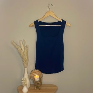 Banana Republic Ribbed Tank Top- Navy